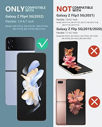 За Samsung Galaxy Z-Flip4 5g Случај: Воена Одделение Заштита Шокпроф Мобилен Телефон Случај со Kickstand &засилувач; Футрола