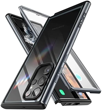 SUPCASE Edge XT Серија Случај За Samsung Galaxy S23 Ultra 5G, Тенка Рамка Јасна Заштитна Кутија со Вграден Заштитник На Екранот