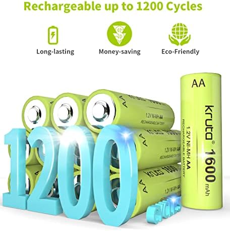 Крутаa Батерии За ПОЛНЕЊЕ Соларни Bat Батерии,1600mah NiMH 1.2 V Двојна Батерија За Соларни Градинарски Светла, Далечински Управувачи,