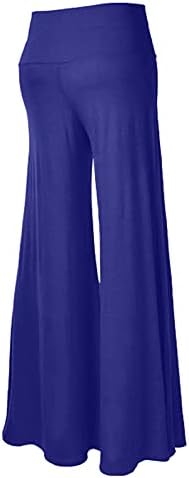 Premiumенски премија за жени, плетенка макси широко нозе Палацо панталони Гаучо-високи половини, панталони со панталони за секојдневно