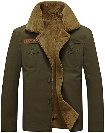 Dudubaby топла јакна за мажите за згуснените масти за задебелени долги ракави, палто од кожна руно јакна за надворешна облека