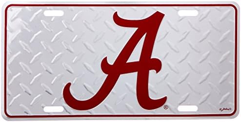 NCAA Alabama Crimson Tide Diamond Plate Car Tag