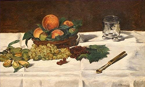 $ 80 - 1500 $ рака насликана од наставниците на уметнички академии - 3 уметнички слики Мртва живот овошје на табела Едуард Манет