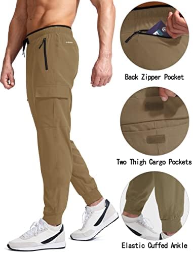 G Постепени машки џогери со мулти џеб лесен брзо суво пешачење панталони за мажи атлетски патувања голф на отворено