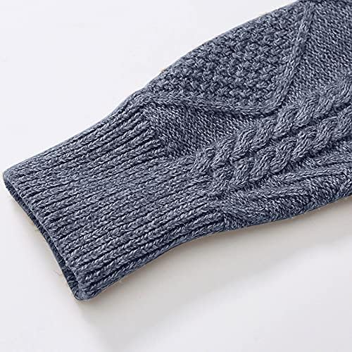 Машки џемпер плус големина есен и зимска мода лабава кардиган топол лаптоп јакна џемпер мек џемпер