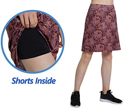 Honoursex жени skorths колено должина на здолништа каузални здолништа со џебови за голф здолниште плус големини skorts
