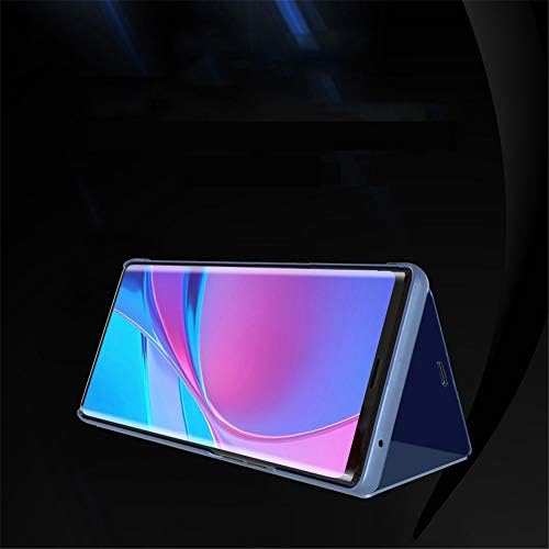 GYHOYA Компатибилен Со Samsung Galaxy S21 Плус Случај Со Kickstand Кожа Јасен Поглед Шминка Огледало Дизајн Сјај Луксузни Шок