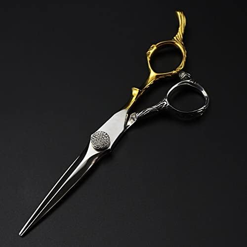 Ножици За сечење коса, 6 Инчен Професионален Јапонија 440с Челик Ножици Голем Скапоцен Камен Ножици За Коса Фризура Разредување
