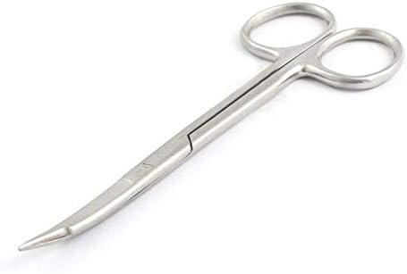G.S криви ножици за ножици на ножици од не'рѓосувачки челик за маникир, педикир, нега на нокти, кастрење на веѓите