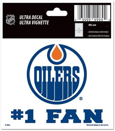 Wincraft NHL Edmonton Oilers 31597010 Multi-Use Decal, 3 x 4