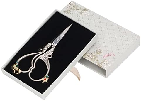 Ножици на конец Jeanoko, ножици за шиење гроздобер шуплив дизајн лесен преносен не'рѓосувачки челик инцизивни рабови за везови