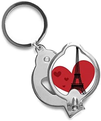 Loveубов срце Ајфелова кула Франција со обележје на ноктите нокти ножици ножици не'рѓосувачки челик