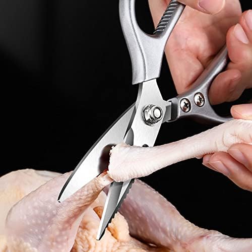 Koaius занаетчиски ножици кујнски ножици домаќинства не'рѓосувачки челик месо ножици за коски моќни ножици за метални ножици