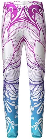 Мсемис Деца Девојки 3Д Дигитални Печатени Панталони За Нозе Со Истегнување На Појас Спортски/Танц/Секојдневни Хулахопки
