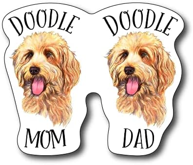 Налепница за кучиња Doodle Mom and Doodle Dog/ Doodle Mom Налепница/ Doodle Dad налепница/ налепница за родител на doodle/ налепница