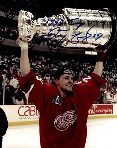 Дарен Мекарти потпиша и испишано Детроит Ред Вингс 1998 Стенли Куп 8x10 Фото - Автограмирана НХЛ Фотографии