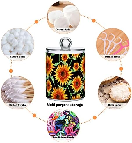 Шарен цветен сончоглед 2 пакувања памук, памук, држач за држачи за топка, организатор, распрскувач пластични контејнери за бања