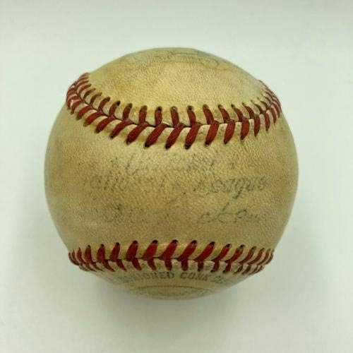 Убава Роџерс Хорнсби Сингл Потпишан 1940 Американската Лига Бејзбол ЏСА Коа-Автограм Бејзбол