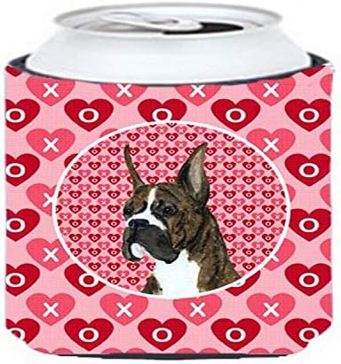 Богатството на Каролина SS4508CC Boxer Hearts Love and Day Day Portreate Con или Shopter Hugger, Can Cooler Sleeve Hugger Machine