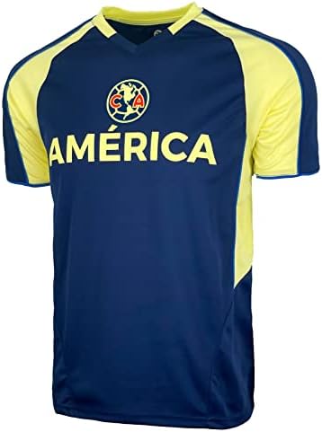 Икона Спортски машки клуб Америка кошула, кратки ракави фудбалски дрес, лиценциран маица за морнарички клуб Америка