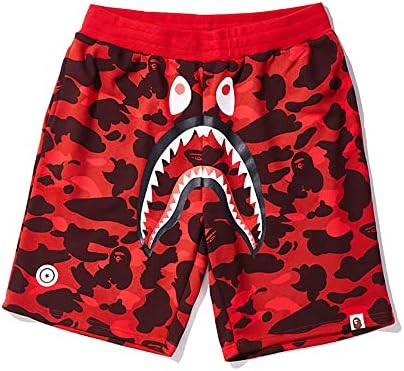 Унисекс ајкула Камо шема шорцеви модни спортски панталони летни плажа активни шорцеви џогираат кратки за мажи жени