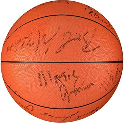 1984-85 Лос Анџелес Лејкерс во НБА Шампионски тим потпиша гроздобер кошарка ПСА ДНК Коа - Автограмирани кошарка