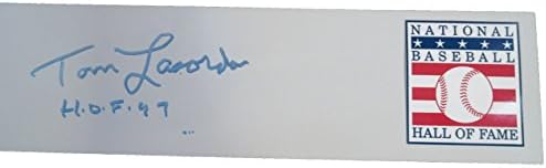 Автограмско лого на Томи Ласорда, со доказ, слика на Томи потпишување за нас, ПСА/ДНК автентициран, шампион во светска серија,