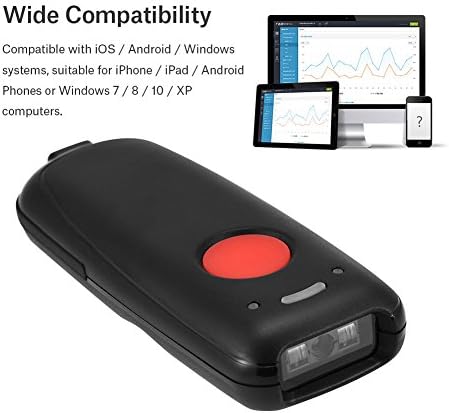 Скенер баркод скенер ABS црна преносна безжична безжична Bluetooth баркод скенер за скенери за бар -код за iOS Windows
