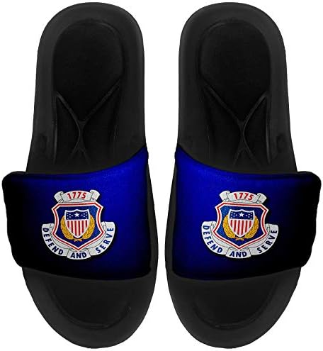 ExpressItbest Pushioned Slide -On сандали/слајдови за мажи, жени и млади - генерален корпус на американската армија, гранка