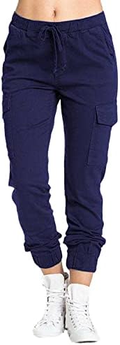 Модни дами панталони мулти џебни товари обични панталони еластични панталони за корсет јаже панталони за жени плус големина