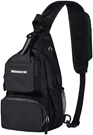 Werewolves Sling Tagn Crossbody ранец на рамената торба за градите на градите за пешачење за пешачење