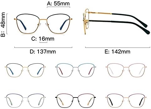 Рачно изработени очила за читање на Resvio за жени и метални рамки за мажи квадратни преголеми читатели сребрена виолетова боја
