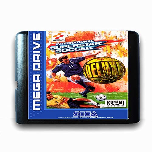LKKSYA INTERNATIONAL SUPERSAR SOCCER DELUXE за 16 -бит -картичка за игри Sega MD за Mega Drive за Genesis Video Game Console