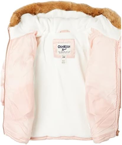 Зимски палто на Ошкош Б'Гош бебе девојчиња, зимско палто за новороденче со качулка