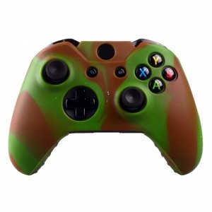 258Stickers® Xbox One Controller Силиконски заштитен случај - зелено кафеаво камо