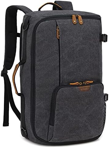 G-Favor Travel Bandpace for Men Women Canvas ранец носат на багажник за багажник, конвертибилна торба за дуфели, големи 40L,