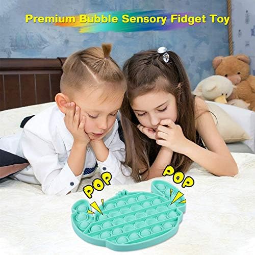 Evermarket Push Pop Bubbles Fidget Sentory Toy, Bubble Popper Stress Stress Reliever Силиконски стискање играчки за борба против