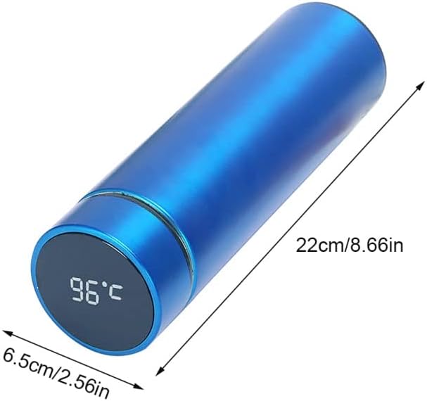 Xwozydr Паметен вакуумски чаша за вакуум во вода 304 Не'рѓосувачки челик LED температура за дигитален дисплеј Преносен домашен