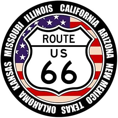 Fagraphix околу американската рута 66 знак налепница самостојно лепило винил декл 8 држави историски пат 66 САД