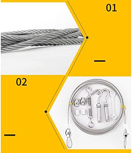 BBGS PVC обложена жица од не'рѓосувачки челик, жица за кабелска градина, жица за виси Ø 4 мм Rustpoof јаже жица челик за растенија