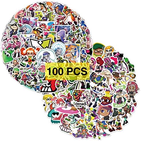 Налепници за игри со прскалки Pounchi （100 парчиња) налепници за игри на цртани филмови за игри за забави за забави украси лаптоп