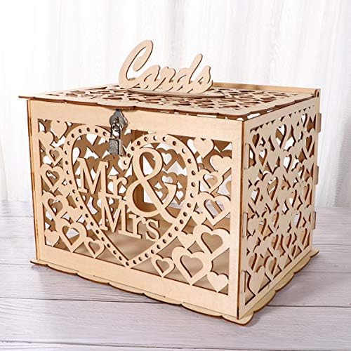 Валиклуд Свадба Најава-Во Кутија Со Заклучување Шупливи Кутија Кутија Дрвени Име Носителот Партија Декор