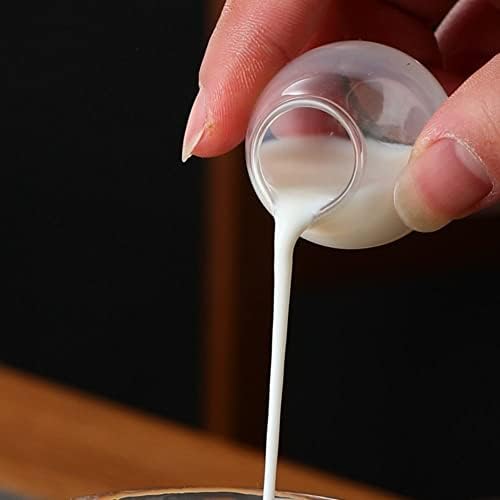 Мали Стакло Крем Стомна Млеко Крем Стомна Мини Стакло Стомна Транспарентен Кафе Бокал Стакло Чај Млеко Истурете Стакло Стомна