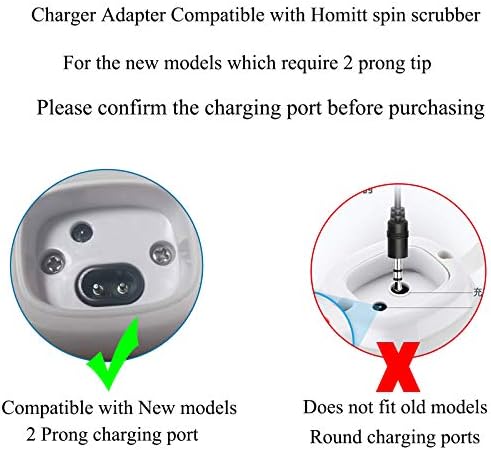 Charger за Homitt Electric Spin Scrubber, AC адаптер за Homitt Screbber HM115C, HM115CW, HM115CD, HM115CG HM204C и повеќе, Заменски